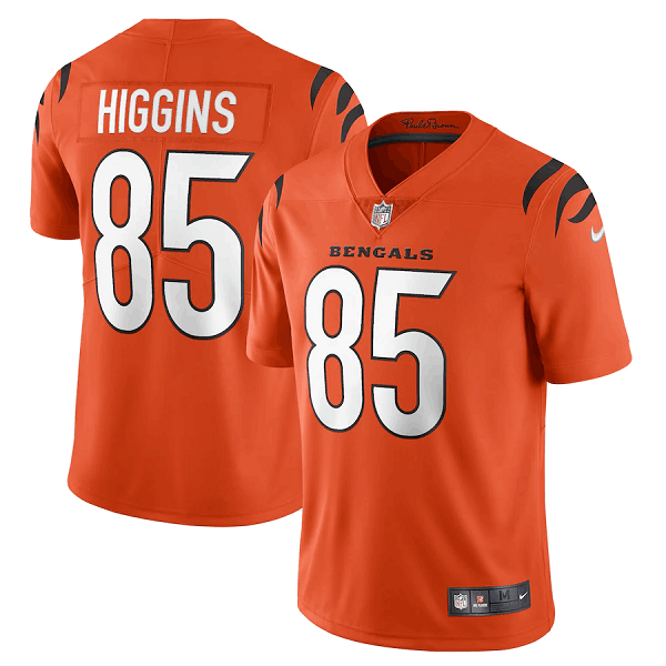 Men's Cincinnati Bengals #85 Tee Higgins 2021 Orange NFL Vapor Untouchable Limited Stitched Jersey